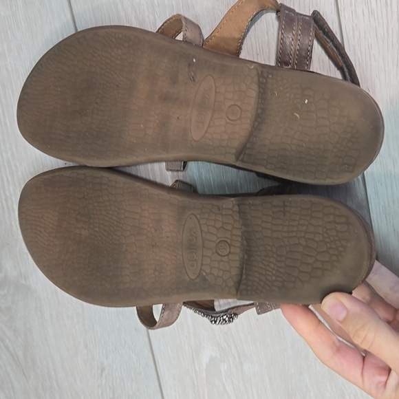 Aetrex Women Brown Beaded Thong Sandals Shoes Sz 39/8.5 - Picture 12 of 14